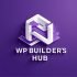 Modern WP Builder's Hub Logo with 3D Aesthetic