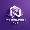 Modern WP Builder's Hub Logo with 3D Aesthetic